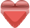 A pink color Mattressville matchmaker heart icon