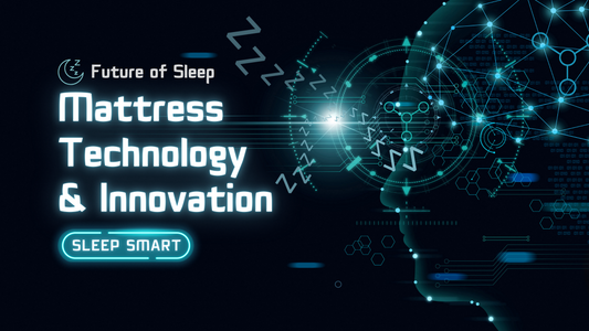 the future of sleep mattress technology & innovation , sleep smart. futuristic graphics representing smart technology