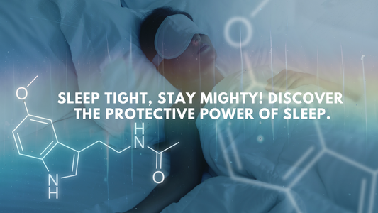 Sleep and Immunity:  A Connection for Better Health, leep Tight, Stay Mighty. Discover  The Protective Power of Sleep, woman sleeping with eye mask