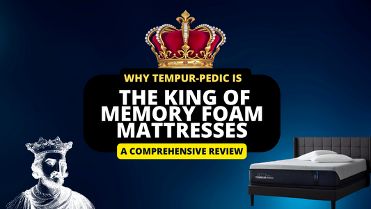 a king, a crown, why tempur-pedic is the king of memory foam mattresses-a comprehensive guide. Tempur-pedic mattress on a grey bed