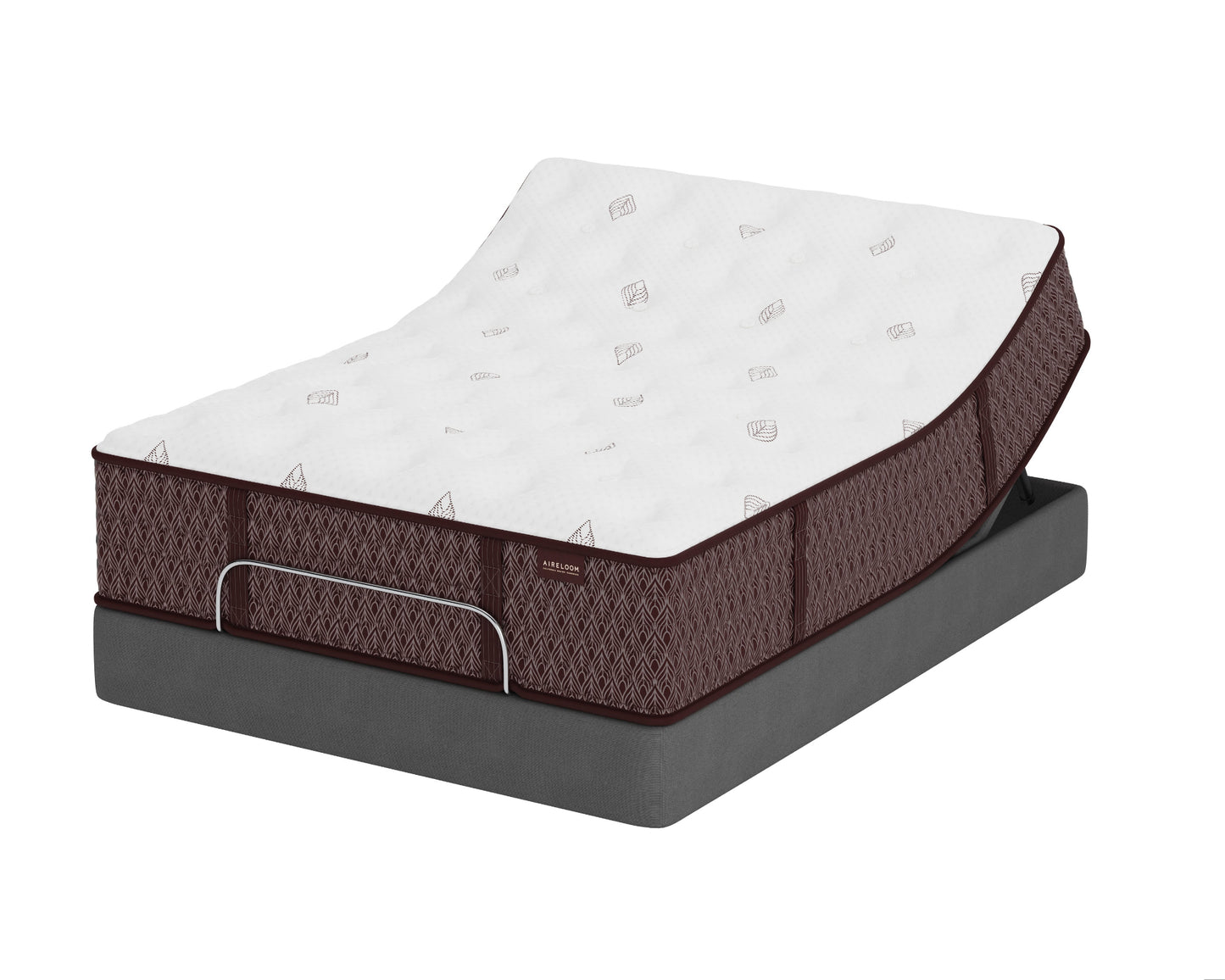 Aireloom Streamline Luxury Firm Mattress on an adjustable base.