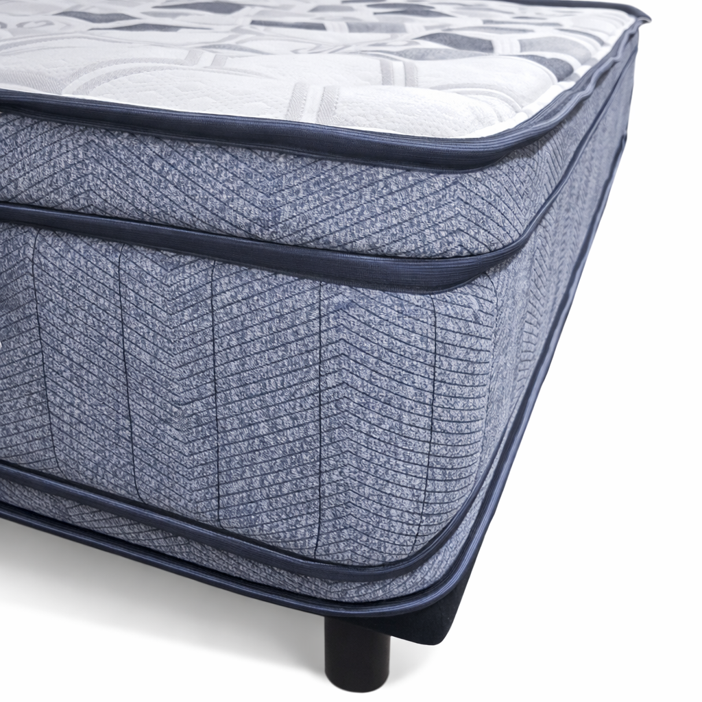 Close look up angle of Doctor Firm Euro Top Flippable Mattress.