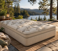 Natura Eco Brilliance Organic Latex Mattress with Quilted Cotton Cover in a Natural Lakeside Setting