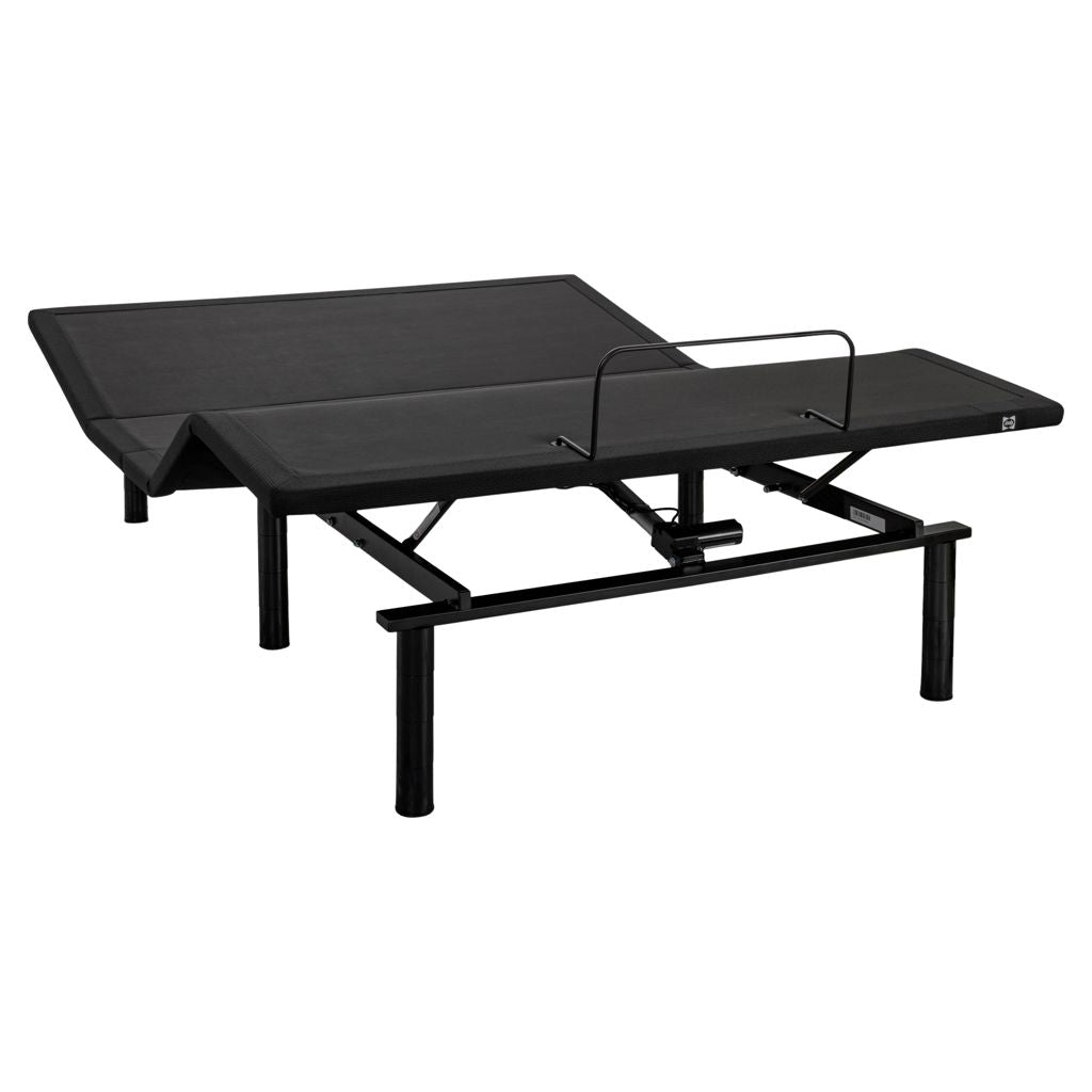 Sealy Reflexion Plus Black adjustable bed frame on a white background
