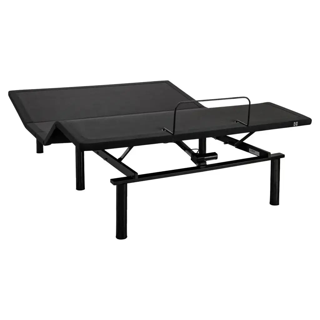 Sealy Reflexion Plus Black adjustable bed frame on a white background