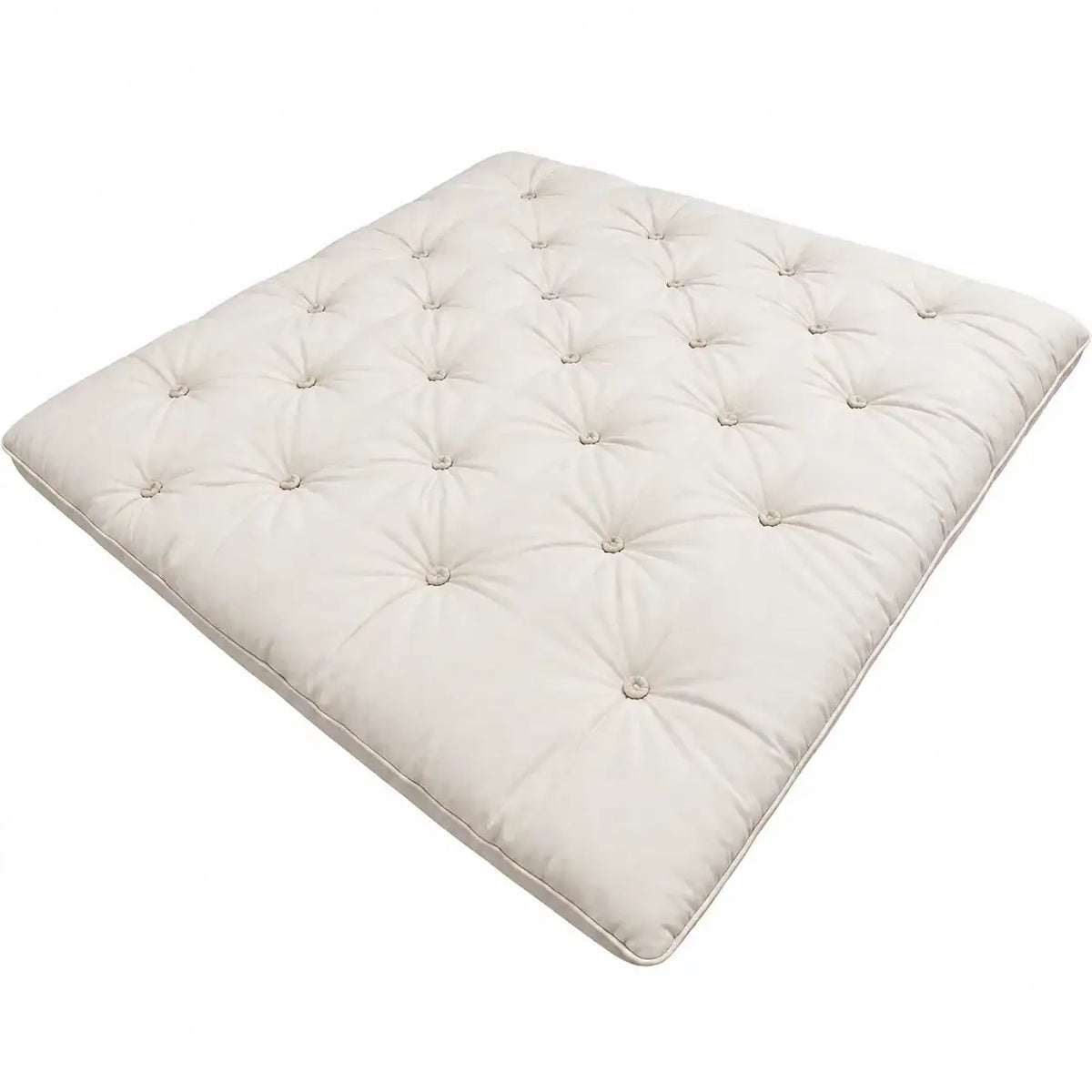 Sprout Alpaca Wool Tufted Mattress Topper in natural beige color.
