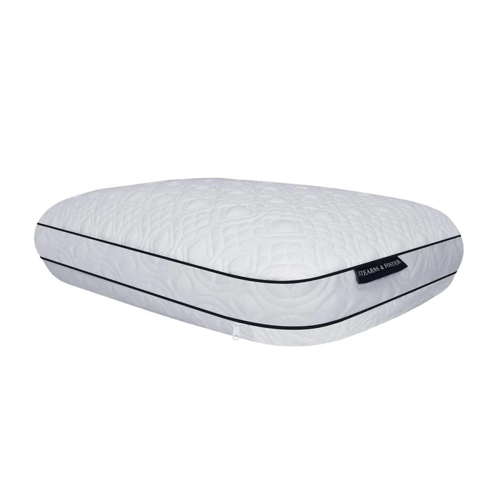 Stearns and Foster Memory Foam Pillow on a white background.
