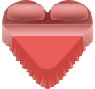 A pink color Mattressville matchmaker heart icon