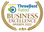 Three best business excellence award 2022 badge